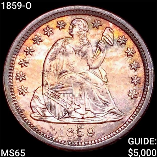 1859-O Seated Liberty Dime GEM BU