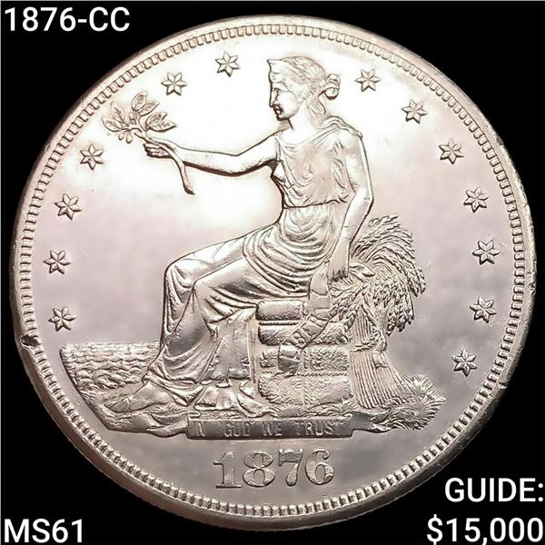 1876-CC Silver Trade Dollar UNCIRCULATED