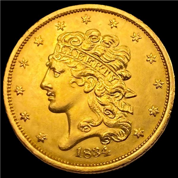 1834 Plain 4 $5 Gold Half Eagle