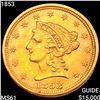 Image 1 : 1853 $2.50 Gold Quarter Eagle UNCIRCULATED