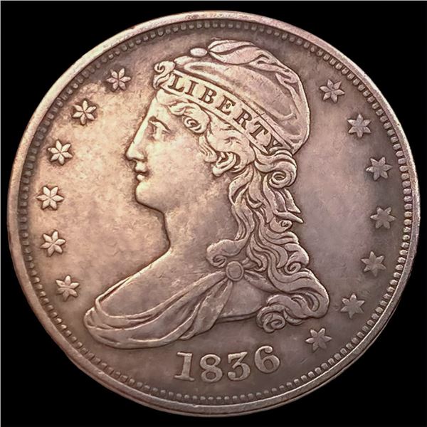 1836 Reeded Edge Capped Bust Half Dollar