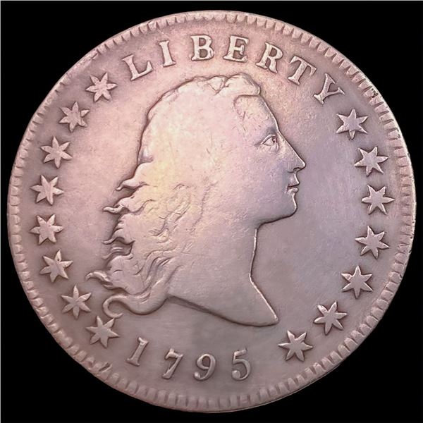 1795 2 Leaves Flowing Hair Dollar