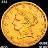 Image 1 : 1853 $2.50 Gold Quarter Eagle HIGH GRADE