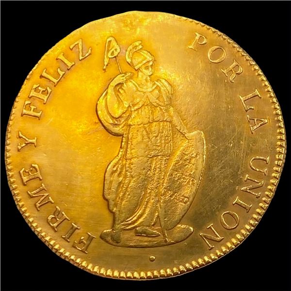 1833-MM Lima Peru Gold 8 Escudo