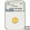 Image 1 : 1861 $2.50 Gold Quarter Eagle PCI MS61 Old Rev