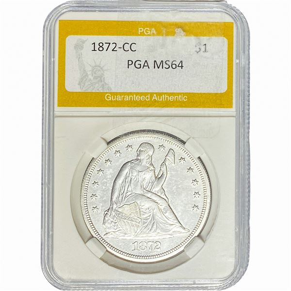 1872-CC Seated Liberty Dollar PGA MS64
