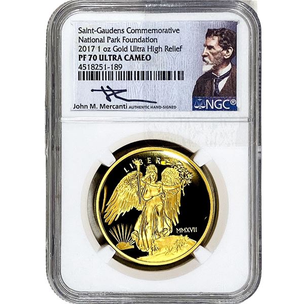 2017 Saint-Gaudens Comm. 1OZ Gold UHR NGC PF70 UC