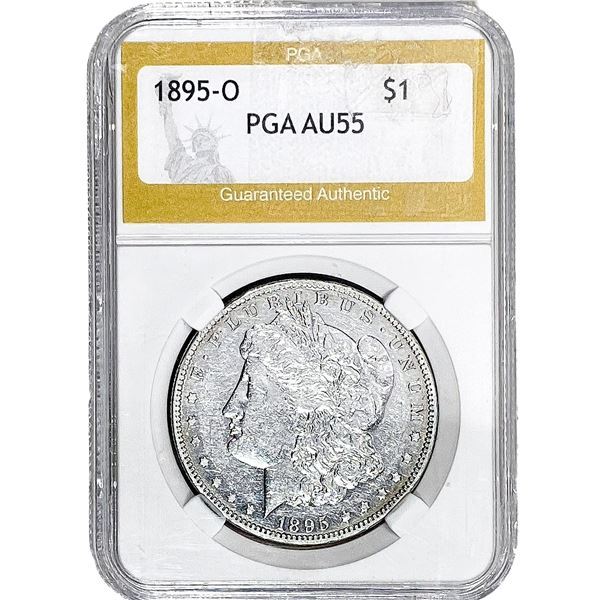 1895-O Morgan Silver Dollar PGA AU55
