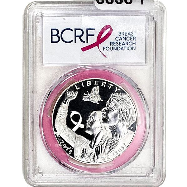 2018-P Breast Cancer Awareness SIlver $1 PCGS PR69 DCAM