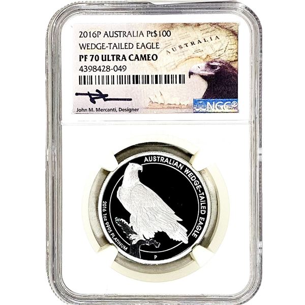 2016-P Austrailia 1 OZ Platinum $100 NGC PF70 UC