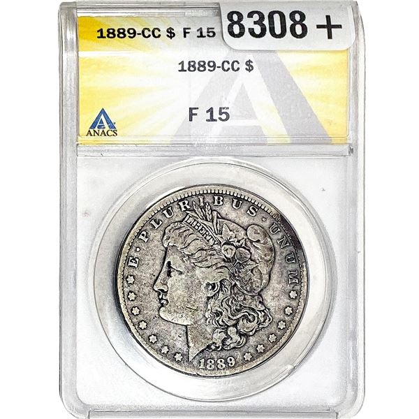 1899-CC Morgan Silver Dollar ANACS F15