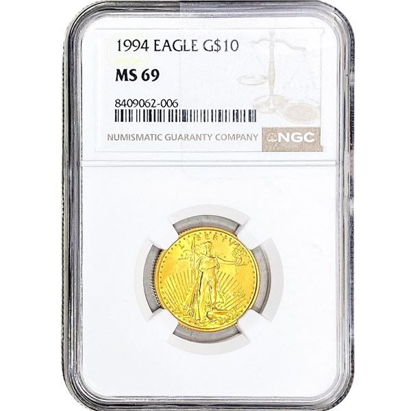 1994 1/4 OZ Gold Eagle $10 NGC MS69
