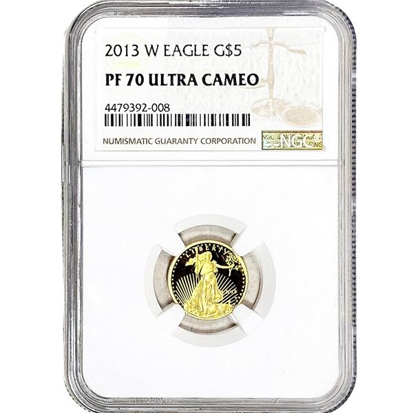 2013-W 1/10 OZ Gold Eagle $5 NGC PF70 Ultra Cameo