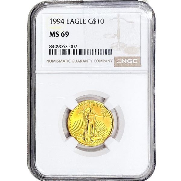 1994 1/4 OZ Gold Eagle $10 NGC MS69