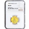 Image 1 : 1994 1/4 OZ Gold Eagle $10 NGC MS69