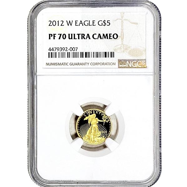 2012 1/10 OZ Gold Eagle $5 NGC PF70 Ultra Cameo
