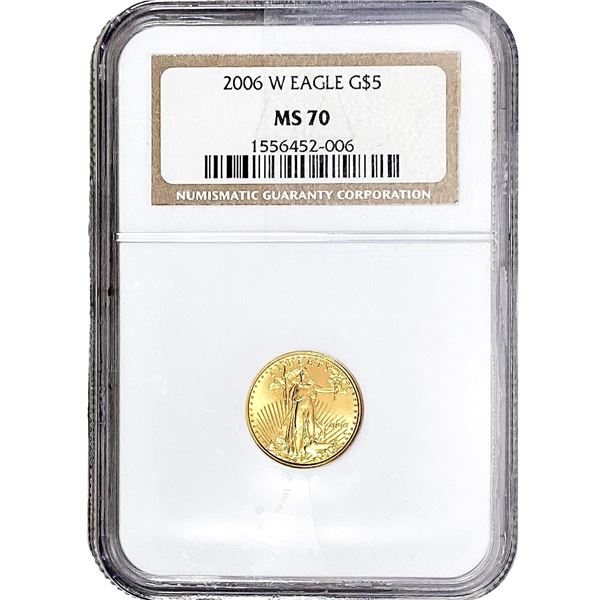 2006 1/10 OZ Gold Eagle $5 NGC MS70