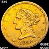 Image 1 : 1846 $5 Gold Half Eagle UNCIRCULATED
