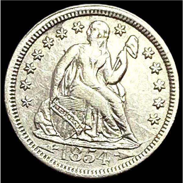 1854 ARROWS Seated Liberty Dime LIGHTLY CIRCULATED