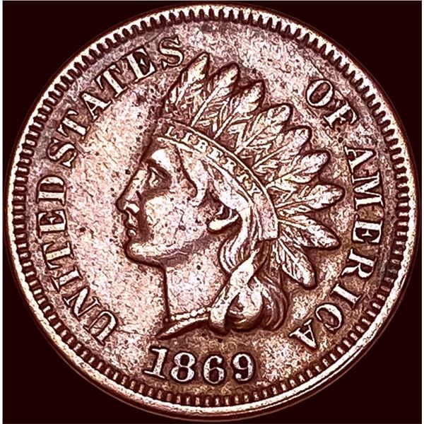 1869 Indian Head Cent  CHOICE AU