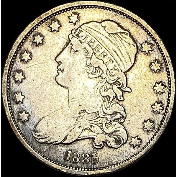 1835 Capped Bust Quarter  NEARLY UNCIRCULATED