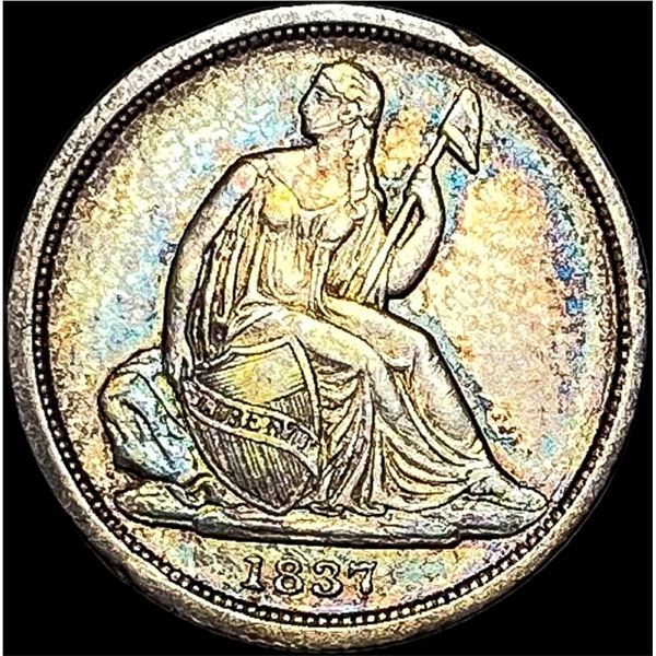 1837 Seated Liberty Silver Dime  CLOSELY UNCIRCULATED