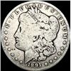 Image 1 : 1891-CC Silver Morgan Dollar  NICELY CIRCULATED