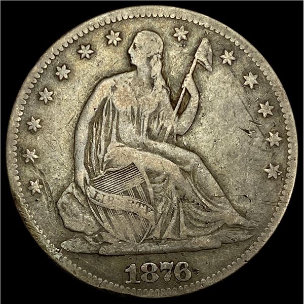 1876 Seated Liberty Half Dollar  LIGHTLY CIRCULATED