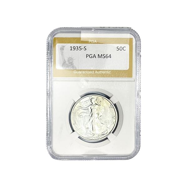 1935-S Walking Liberty Half Dollar PGA MS64