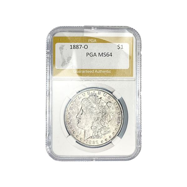 1887-O Morgan Silver Dollar PGA MS64