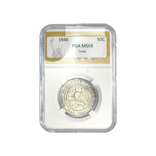1946 Iowa Half Dollar PGA MS68