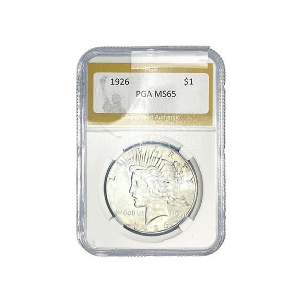 1926 Silver Peace Dollar PGA MS65