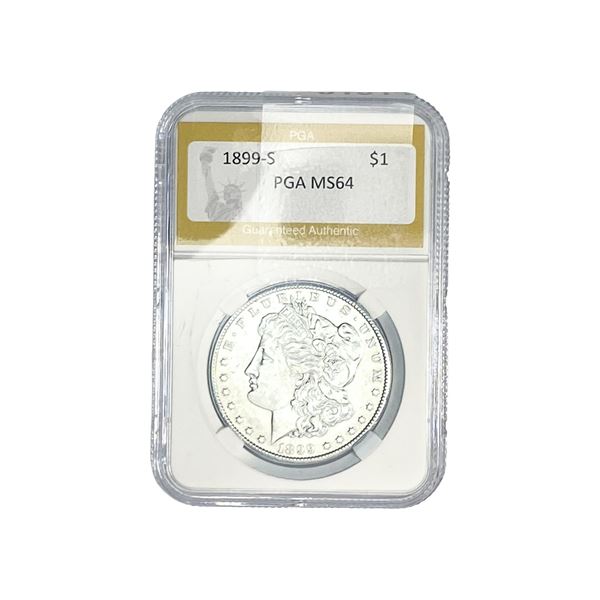 1899-S Morgan Silver Dollar PGA MS64