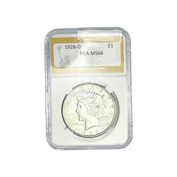 1926-D Silver Peace Dollar PGA MS66