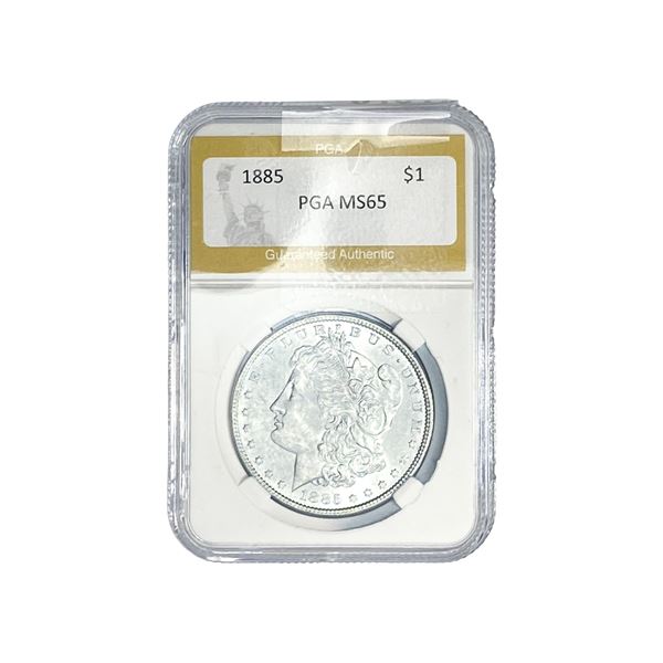 1885 Morgan Silver Dollar PGA MS65