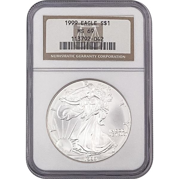 1999 Silver Eagle NGC MS69