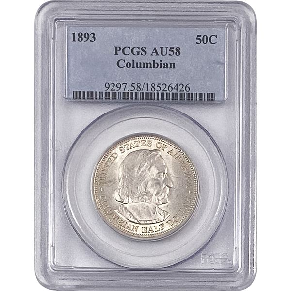 1893 Columbian Expo Half Dollar PCGS AU58