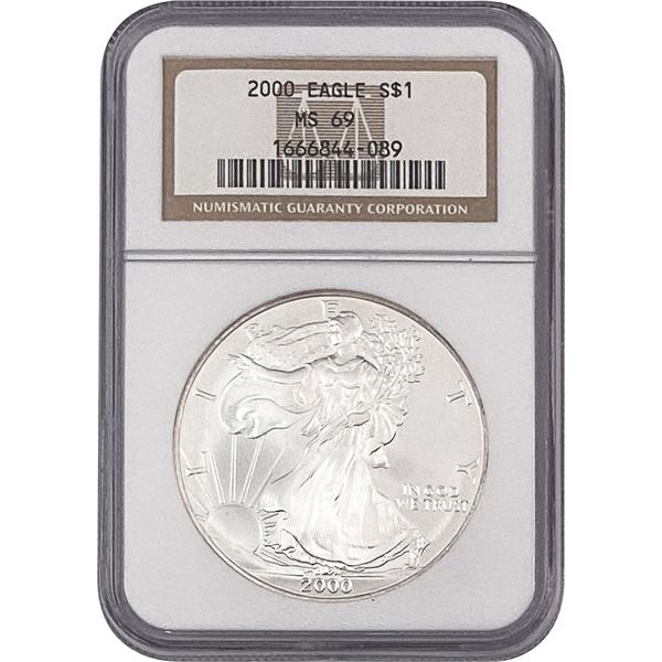2000 Silver Eagle NGC MS69