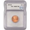 Image 1 : 2010-D Union Shield Lincoln Cent ICG MS67 RD