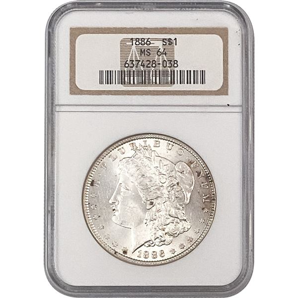 1886 Morgan Silver Dollar NGC MS64