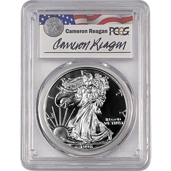 1998-P Silver Eagle PCGS PR69 DCAM Reagan Legacy