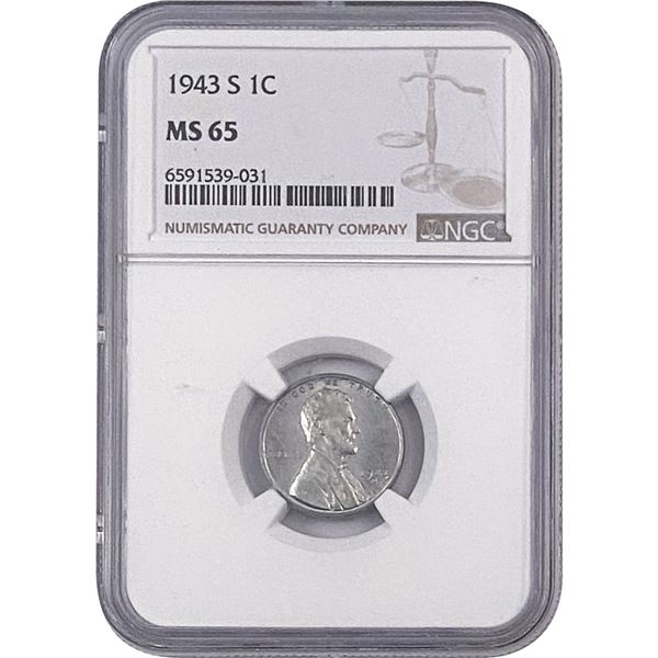 1943-S Wheat Cent NGC MS62