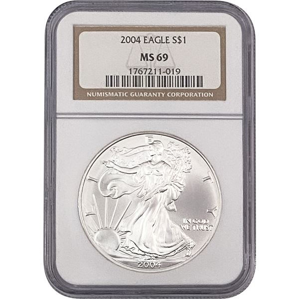 2004 Silver Eagle NGC MS69