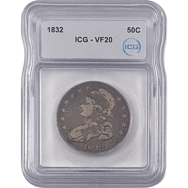 1832 Capped Bust Half Dollar ICG VF20
