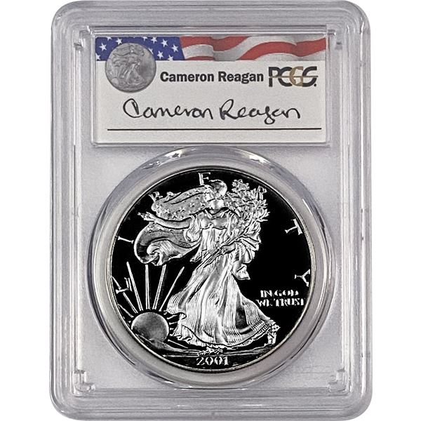 2001-W Silver Eagle PCGS PR69 DCAM Reagan Legacy