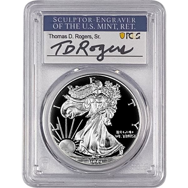1999-P Silver Eagle PCGS PR70 DCAM Thomas D Rogers