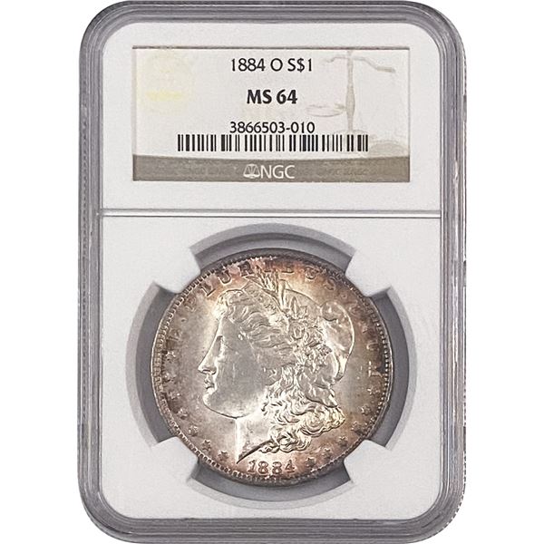 1884-O Morgan Silver Dollar NGC MS64