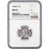 Image 1 : 1943-S Wheat Cent NGC MS65