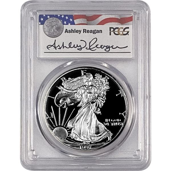 1997-P Silver Eagle PCGS PR69 DCAM Reagan Legacy