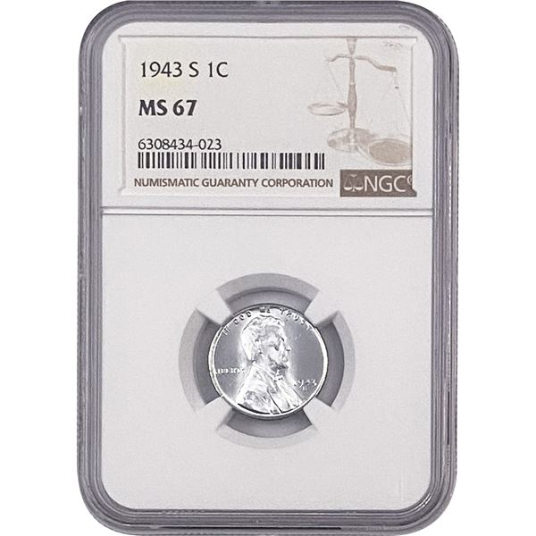 1943-S Wheat Cent NGC MS67